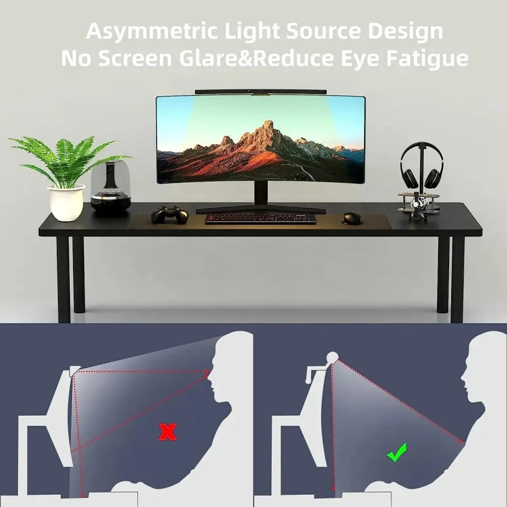 NEXUS Halo Curve — Barra de Luz para Monitor Curvo, 3 Temperaturas e RGB Sem Reflexos