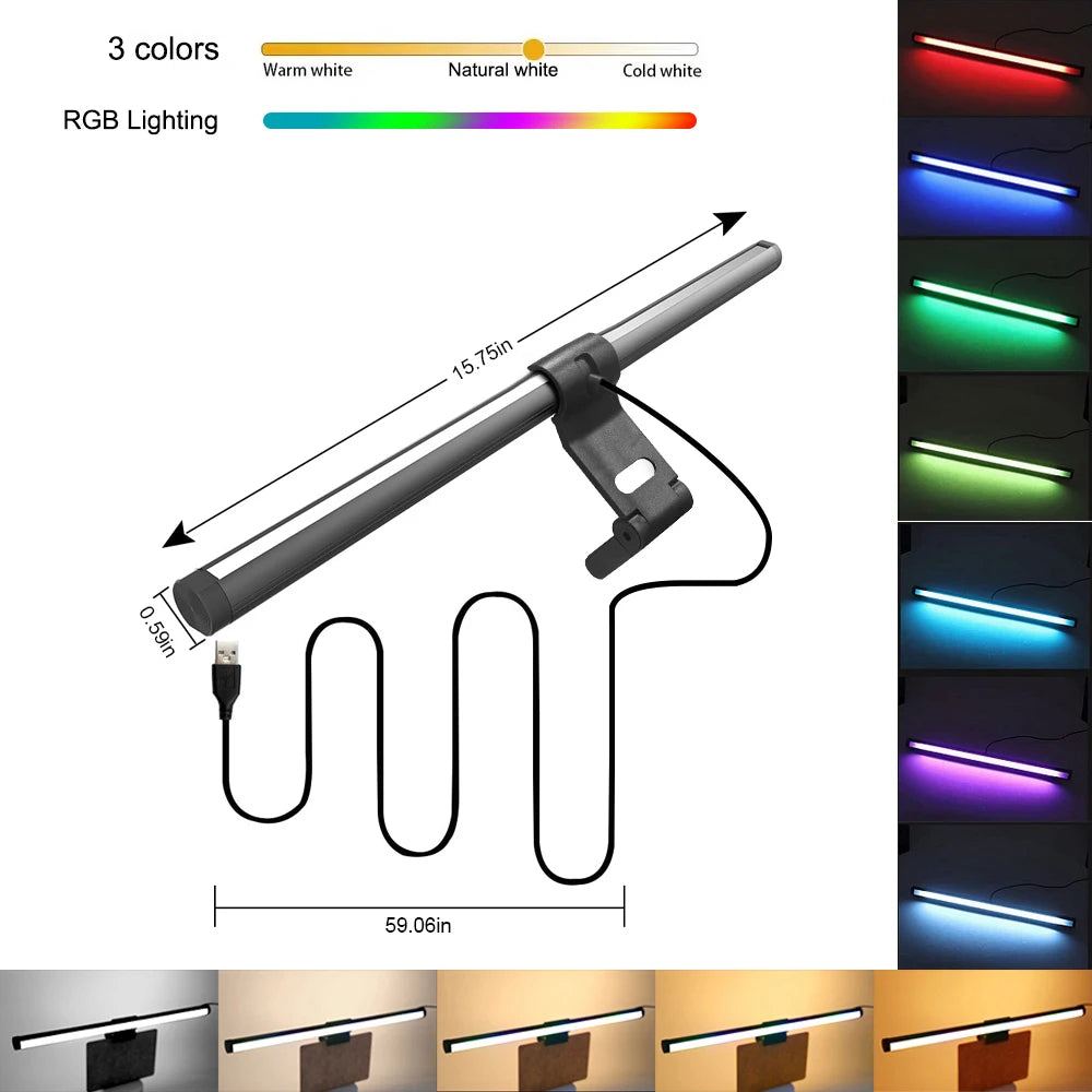 NEXUS Halo RGB — Barra de Luz LED para Monitor com Dimming Contínuo e RGBIC